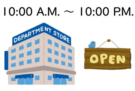 A building with an open sign and hours from 10 a.m. to 10 p.m.