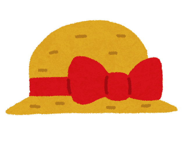 A straw hat with a red bow